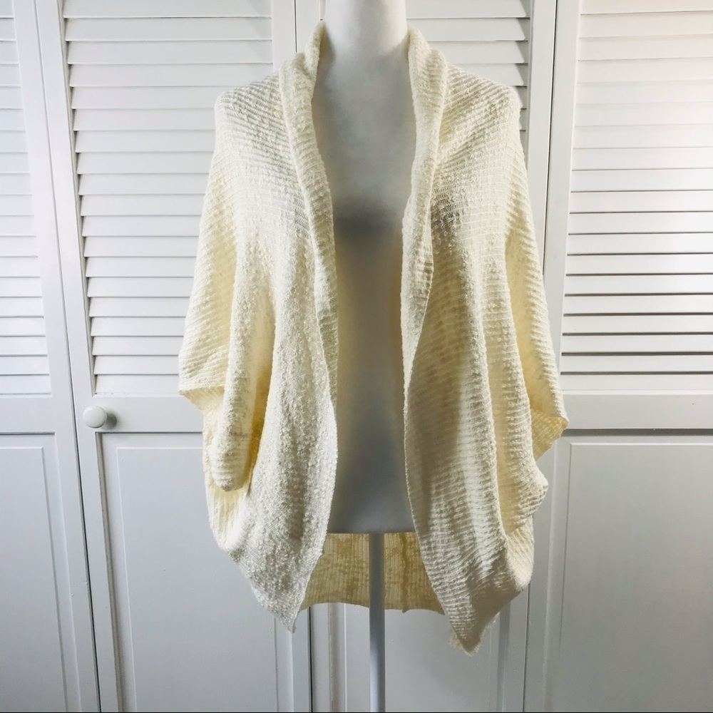 2/$25 FOREVER 21 Cream Cowl Neck Open Cardigan Size S